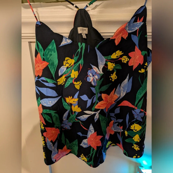 J Crew floral cami top with scalloped trim sz14 - Picture 2 of 6